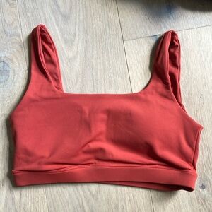 Kamo Fitness Red/Orange Scoop/Square Neck Sports Bra